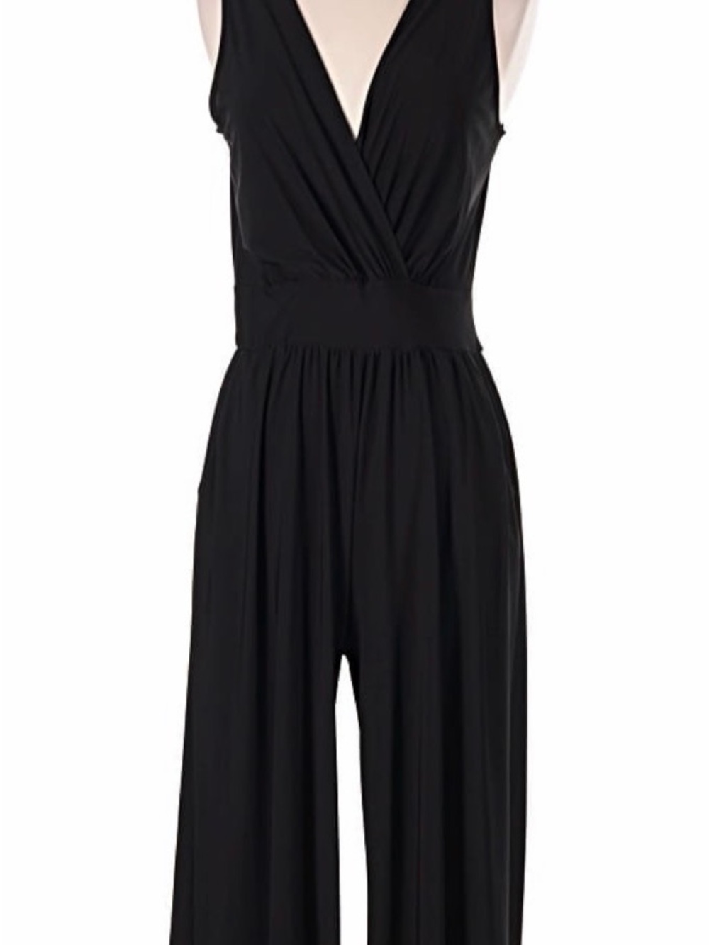 Gilli Black V-Neck Wide-Leg Jumpsuit